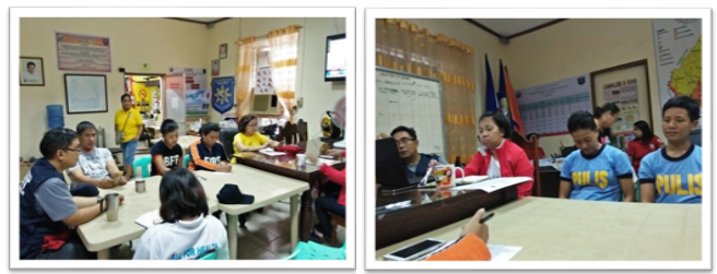Emergency meeting conducted by DILG, PNP, MDRRMO, BFP, DSWD, Engineering Office and Brgy Officials