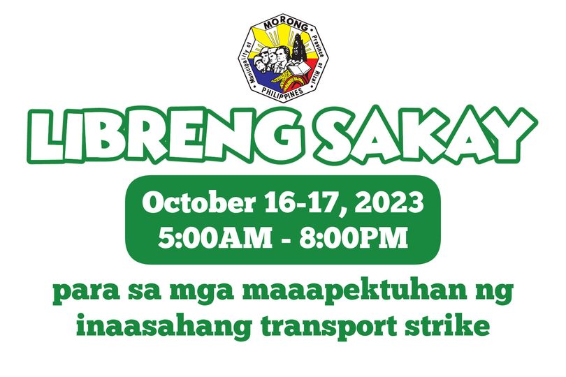 LIBRENG SAKAY mula bukas October 16, 2023 hanggang October 17, 2023 | simula 5:00AM at may 1-hour interval hanggang 8:00PM