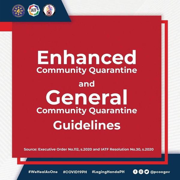 Enhanced Community Quarantine and General Community Quarantine Guidelines