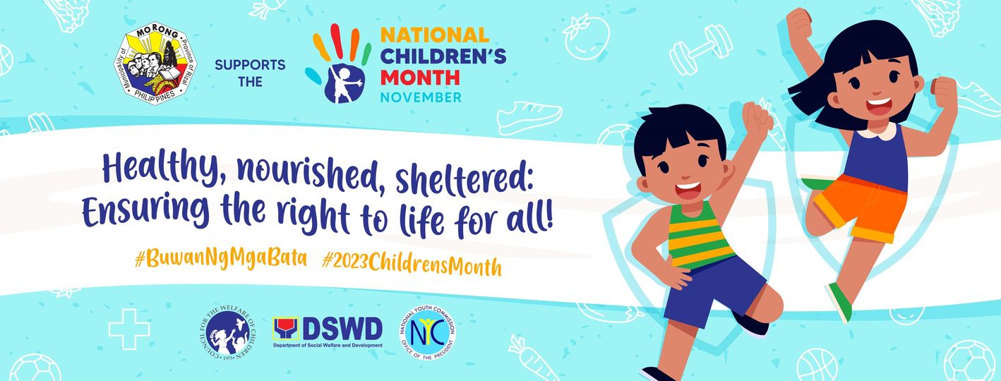 The Municipal Government of Morong, Rizal supports the National Children's Month - November 2023